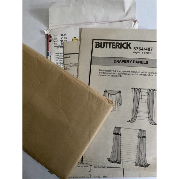 UNCUT Butterick 6764 Pattern BETTER HOMES & GARDENS ~ UNIQUE WINDOW TREATMENTS - Picture 5 of 5